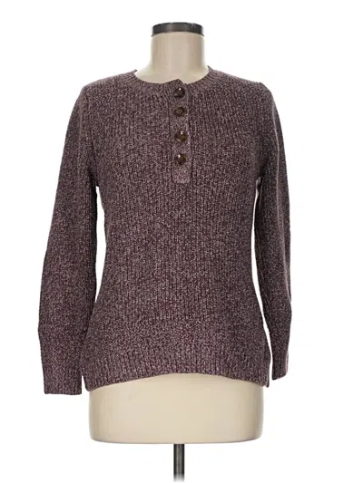 Pre-owned Natural Reflections Pullover Sweater In Burgundy