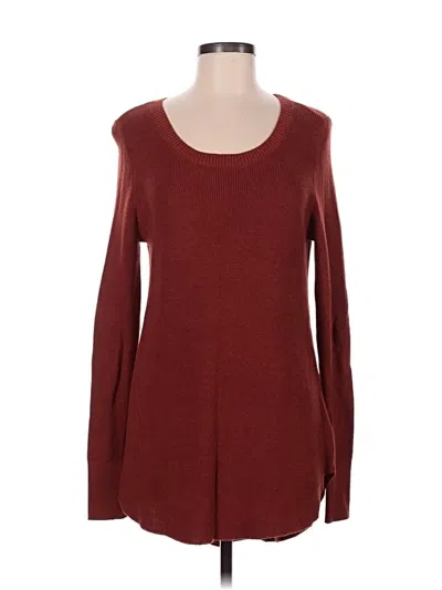 Pre-owned Natural Reflections Pullover Sweater In Burgundy