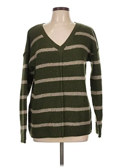 Pre-owned Natural Reflections Pullover Sweater In Green