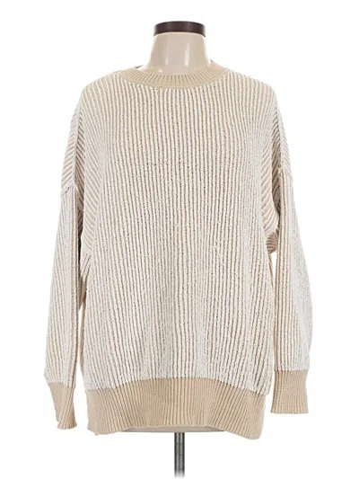 Pre-owned Natural Reflections Pullover Sweater In Ivory