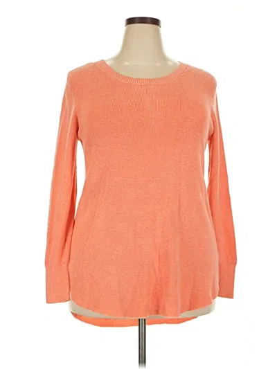 Pre-owned Natural Reflections Pullover Sweater In Orange