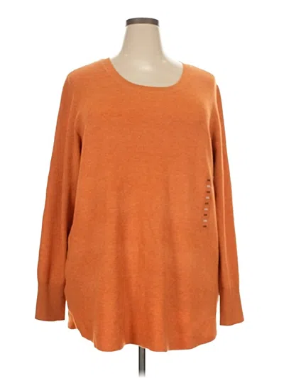 Pre-owned Natural Reflections Pullover Sweater In Orange