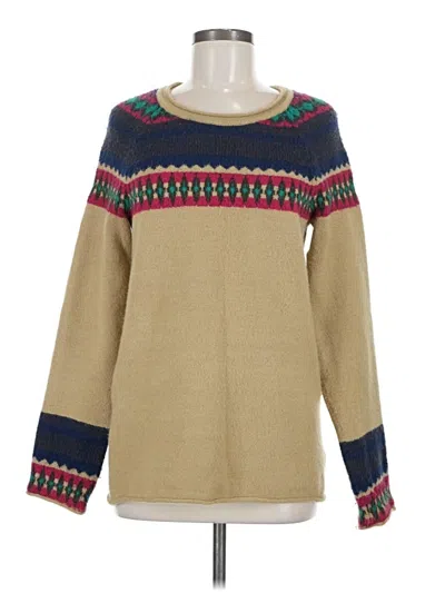 Pre-owned Natural Reflections Pullover Sweater In Tan