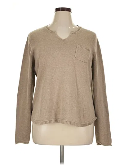 Pre-owned Natural Reflections Pullover Sweater In Tan