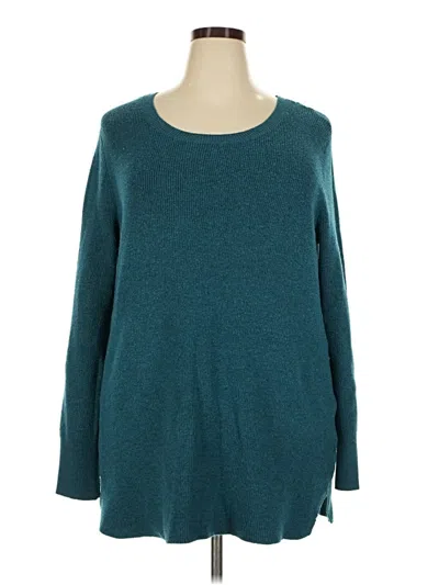 Pre-owned Natural Reflections Pullover Sweater In Teal