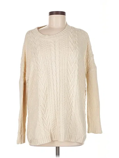Pre-owned Natural Reflections Pullover Sweater In White