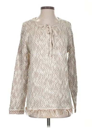 Pre-owned Natural Reflections Pullover Sweater In White