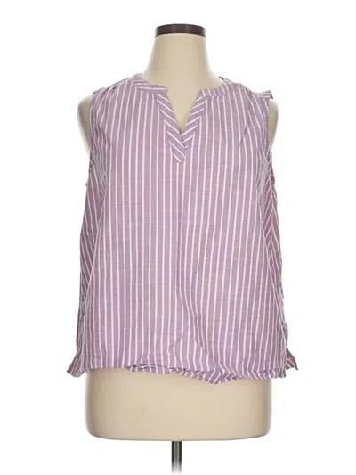 Pre-owned Natural Reflections Sleeveless Blouse In Pink