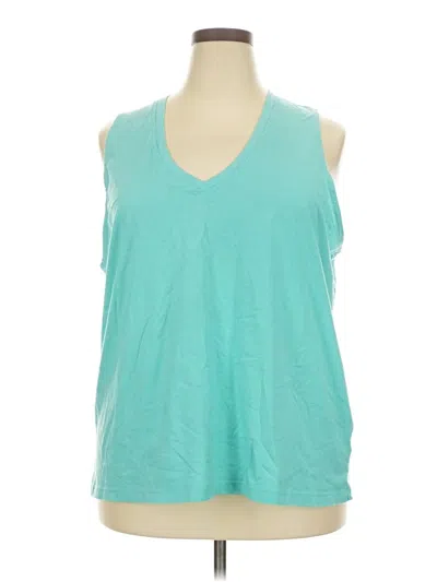 Pre-owned Natural Reflections Sleeveless T-shirt In Teal