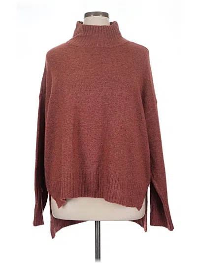 Pre-owned Natural Reflections Turtleneck Sweater In Brown