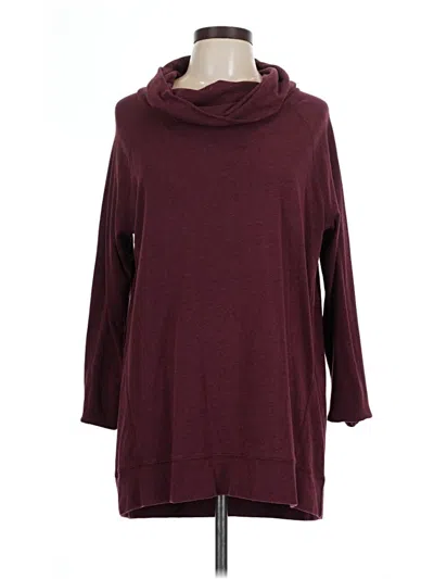Pre-owned Natural Reflections Turtleneck Sweater In Burgundy