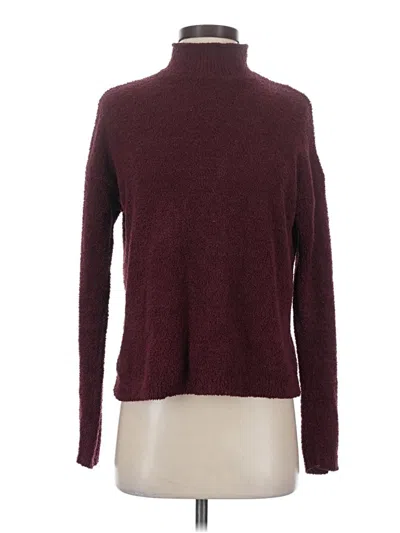 Pre-owned Natural Reflections Turtleneck Sweater In Burgundy