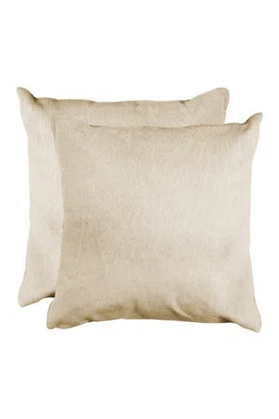 Natural Torino Genuine Cowhide Pillow In