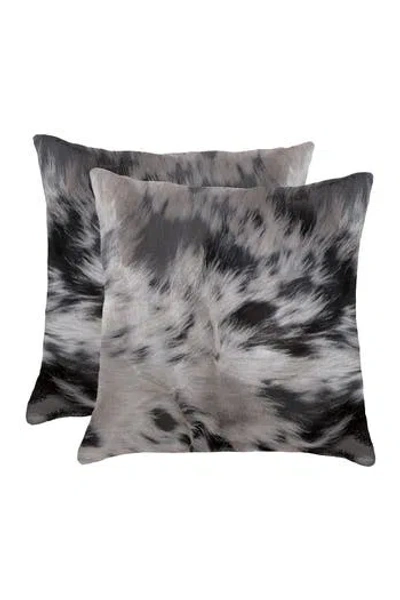 Natural Torino Kobe Cowhide Pillow In S/p Black / White