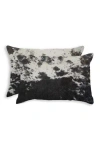 Natural Torino Kobe Cowhide Pillow In S/p Black/white
