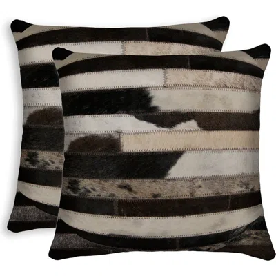 Natural Torino Madrid Genuine Cowhide Pillow In Tri-color