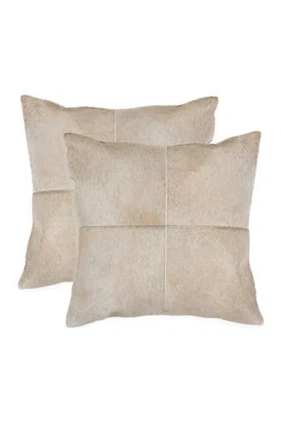 Natural Torino Quattro Cowhide Pillow In