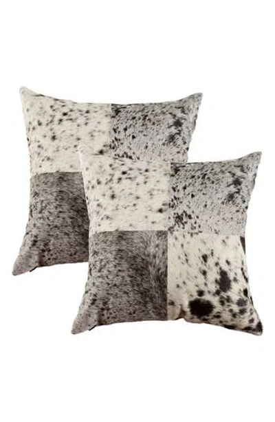 Natural Torino Quattro Pillow 18" X 18" In S/p Black/white