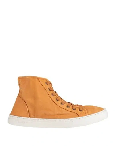 Natural World Man Sneakers Ocher Size 13 Organic Cotton In Yellow