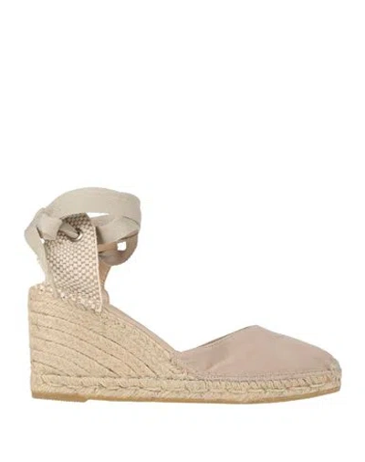 Natural World Woman Espadrilles Beige Size 11 Leather In Neutral
