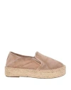 Natural World Woman Espadrilles Light Brown Size 7 Organic Cotton In Pink