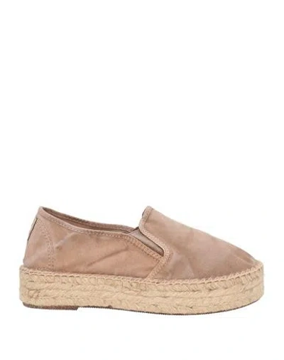 Natural World Woman Espadrilles Light Brown Size 7 Organic Cotton In Beige