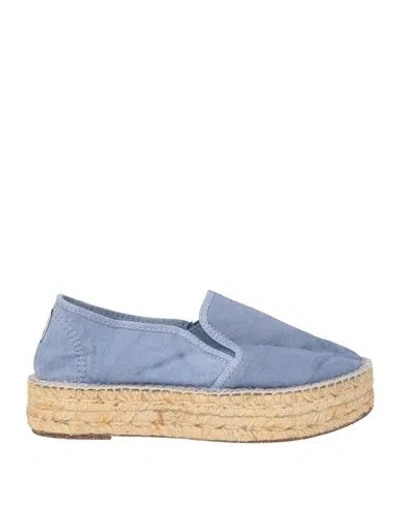 Natural World Woman Espadrilles Slate Blue Size 7 Organic Cotton