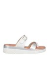 Naturalis Woman Toe Strap Sandals White Size 9 Textile Fibers In White