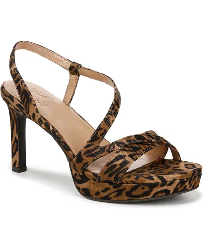 Naturalizer Abby Platform Dress Sandals In Leopard Print Fabric