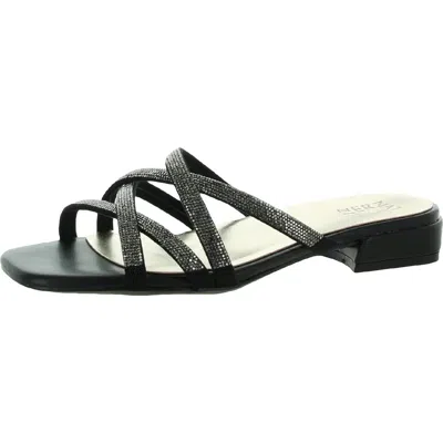 Naturalizer Abrianna Womens Faux Suede Square Toe Block Heel In Black