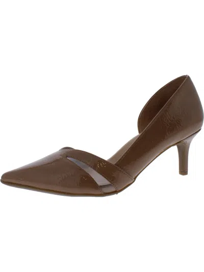 Naturalizer Addie Womens Cushioned Footbed Pointed Toe Pumps In Brown