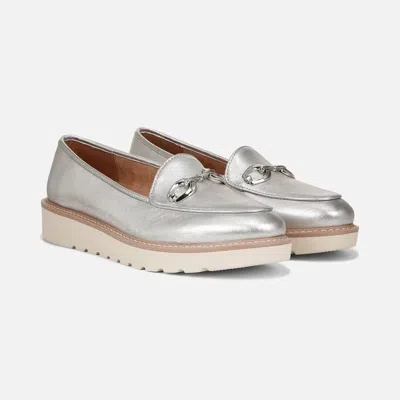 Naturalizer Adiline Bit I9941l2020 Flat Women Silver Leather Loafers Gal2027