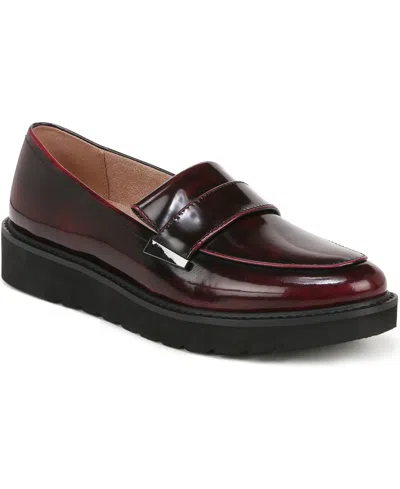 Naturalizer Adiline Lug Sole Loafers In Cranberry Leather