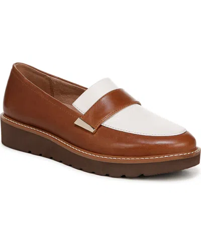 Naturalizer Adiline Lug Sole Loafers In White,english Tea Leather