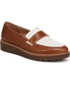 Naturalizer Adiline Leather Loafer In White,english Tea Leather