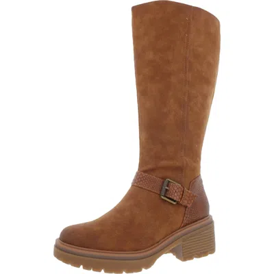 Naturalizer Adler Womens Faux Leather Tall Knee-high Boots In Brown