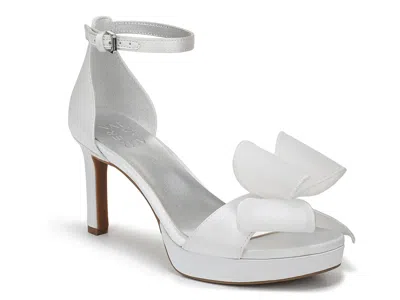 Naturalizer Always Bow Ankle Strap Platform Sandal In White