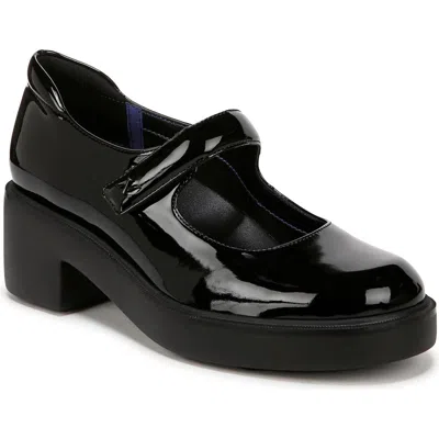 Naturalizer Amanda Mary Jane Platform Pump In Black Faux Patent