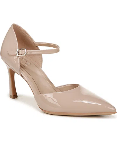 Naturalizer Amber Ankle Strap Dress Pumps In Vintage Mauve Faux Patent