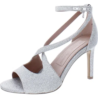 Naturalizer Amor 2 Womens Leather Slingbck Heels In Silver
