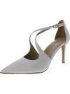 Naturalizer Anne Womens Leather Ankle Strap Pumps In Multi