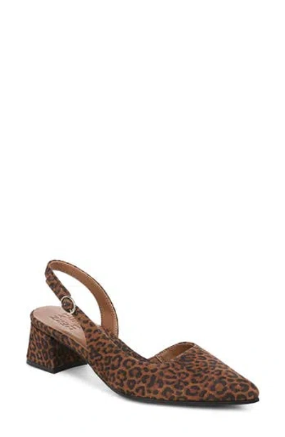 Naturalizer Anya Pointed Toe Slingback Pump In Animal Print