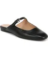 Naturalizer Apple Mules In Black Faux Leather