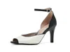 Naturalizer Asha Ankle Strap Peep Toe Pump In White