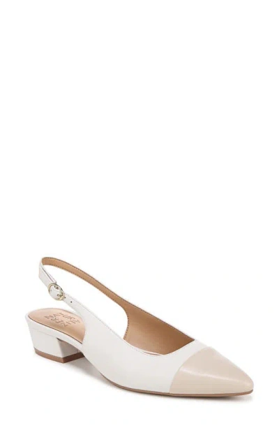 Naturalizer Banks Pointed Toe Slingback Pump In White
