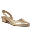 Naturalizer Banks Womens Slingback D'orsay Heels In Dark Gold Metallic Leather