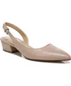 Naturalizer Banks Womens Leather Kitten Slingback Heels In Opal Leather