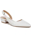 Naturalizer Banks Slingbacks In White Leather