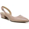 Naturalizer Banks Womens Leather Kitten Slingback Heels In Opal Leather