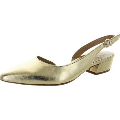 Naturalizer Banks Womens Leather Kitten Slingback Heels In Multi